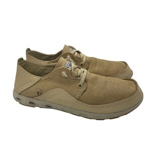 Columbia bahama vent loco relax III cream/tan boat shoes men Size 9 lightweight